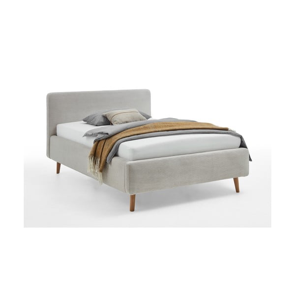 Letto singolo imbottito beige rete non inclusa 120x200 cm Mattis – Meise Möbel-image-2