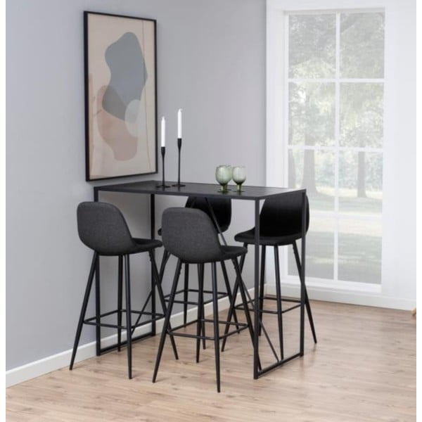 Sgabello da bar nero e grigio 101 cm Wilma - Actona-image-1