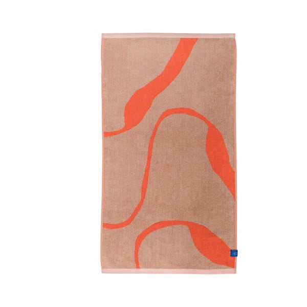Asciugamano in cotone biologico arancione/marrone chiaro 70x133 cm Nova Arte - Mette Ditmer Denmark