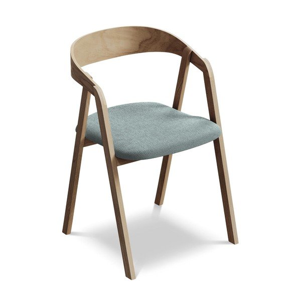 Sedia da pranzo blu in legno massiccio Erika – Makamii