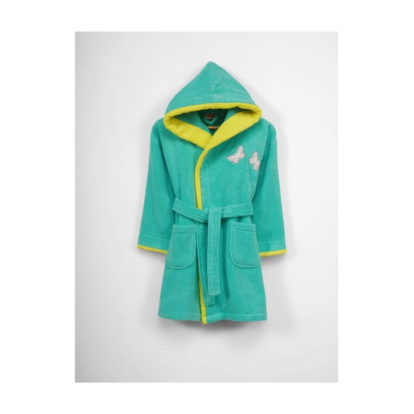Vestaglia con cappuccio in cotone verde per bambini, 9-12 anni - Unknown