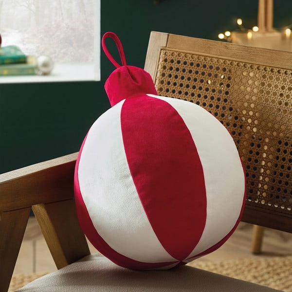 Cuscino decorativo in plush a tema natalizio 25x30 cm Christmas Bauble – Catherine Lansfield-image-1