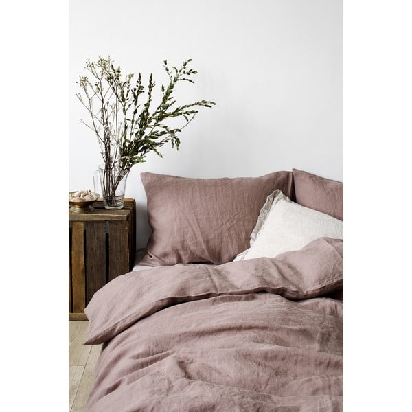 Vecchia federa di lino viola , 70 x 90 cm Ashes of Roses - Linen Tales-image-2