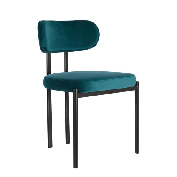 Sedie da pranzo in velluto color petrolio in set da 2 pezzi Sonja - Light & Living