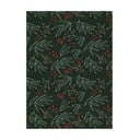5 fogli di carta da regalo nera e verde , 50 x 70 cm Winter Floral - eleanor stuart