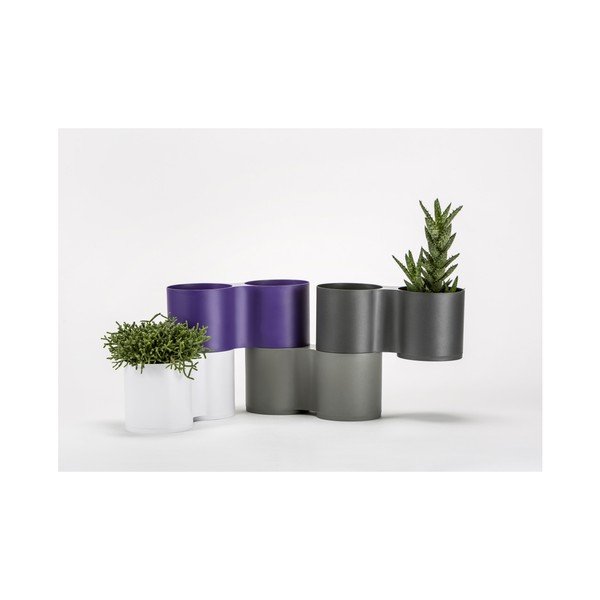 Vaso doppio viola Modulo - Plastia-image-1
