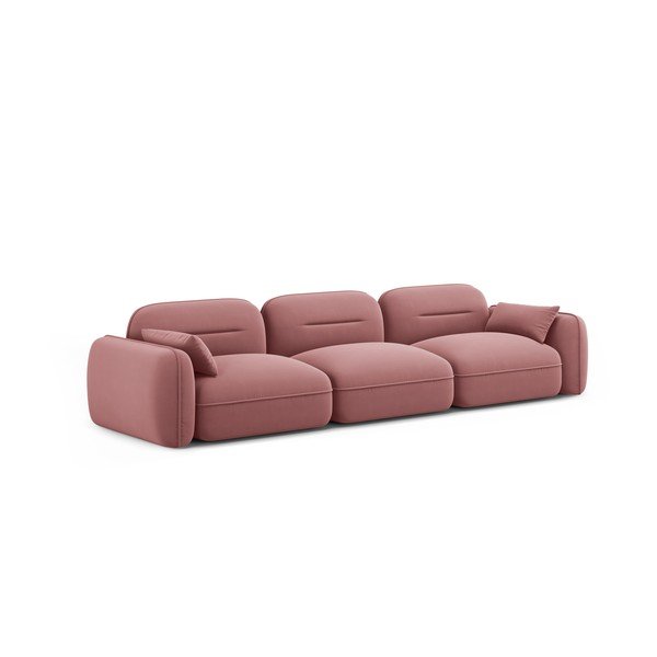 Divano in velluto rosa 320 cm Audrey - Interieurs 86-image-2