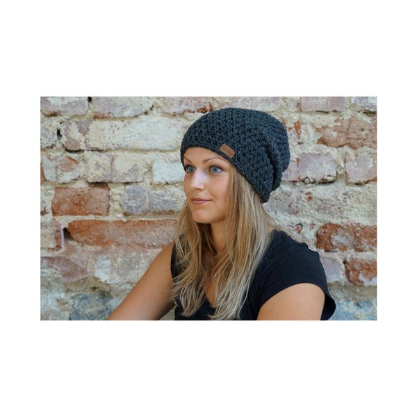 Cappello da notte grigio scuro lavorato a mano all'uncinetto - DOKE-image-3