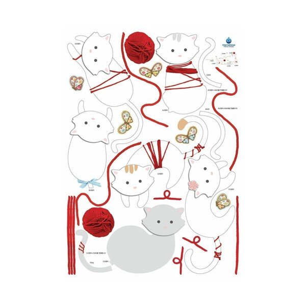 Adesivo Gatti e palline, 30 cm - Ambiance-image-2