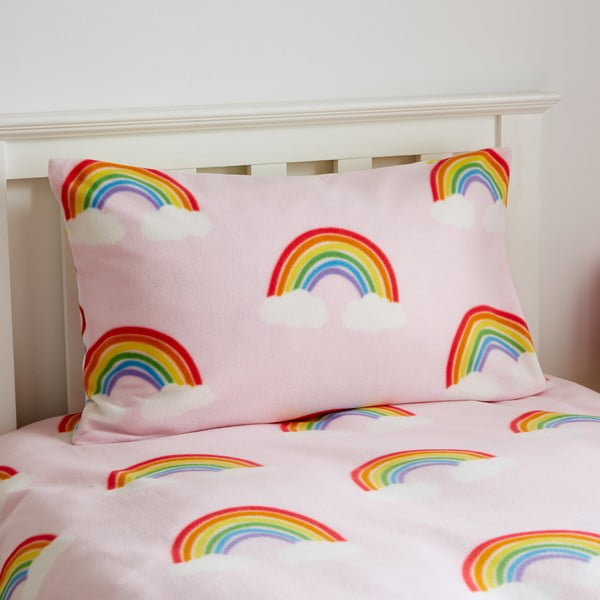 Biancheria da letto per culla in flanella 120x150 cm Rainbow Hearts - Catherine Lansfield-image-4