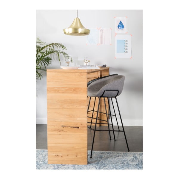 Set di sbagelli da bar grigi in imbottito 2 pz (altezza della seduta 65 cm) Feston – Zuiver-image-1