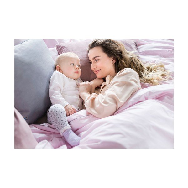 Copripiumino allungato rosa per letto matrimoniale in cotone egiziano 200x220 cm Peonia - WeLoveBeds-image-2