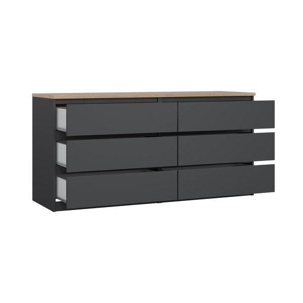 Credenza grigio scuro 154x76x50 cm Naia – Tvilum-image-3