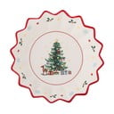 Piatto da portata rosso/color crema in ceramica a tema natalizio ø 20 cm Naive – Bloomingville