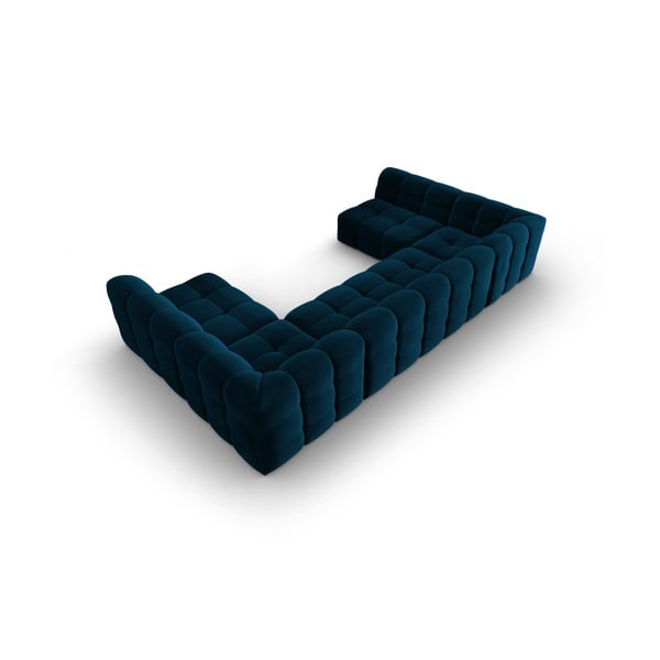 Divano angolare in velluto blu scuro (a U) Kendal - Micadoni Home-image-4