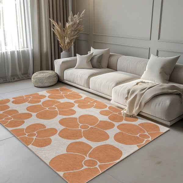 Passatoia arancione lavabile 80x200 cm Orange Meadow – Mila Home-image-1