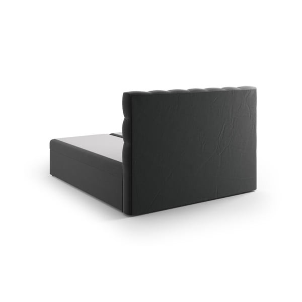 Letto boxspring antracite con contenitore 160x200 cm Bali - Cosmopolitan Design-image-3