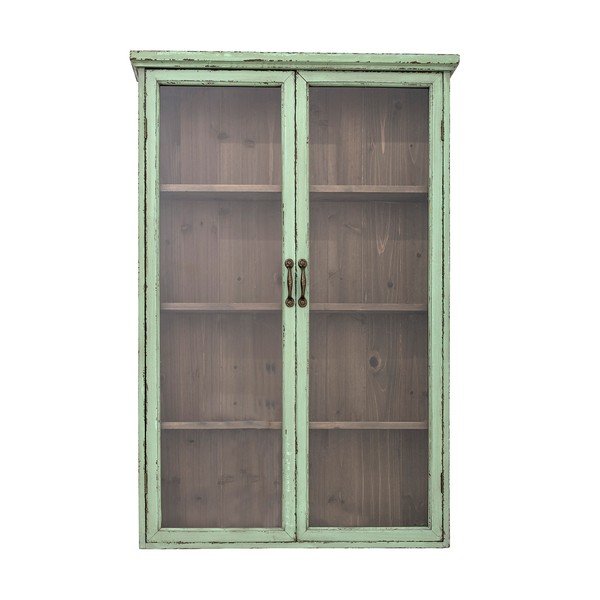 Vetrina verde chiaro in abete massiccio da appendere 81x122x18 cm Hazem – Bloomingville