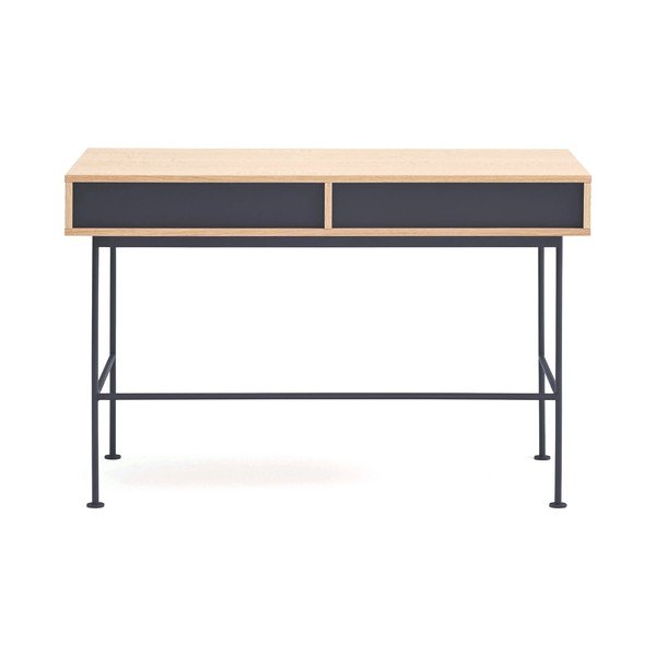 Scrivania con piano effetto rovere 60x120 cm Yoko – Teulat-image-4