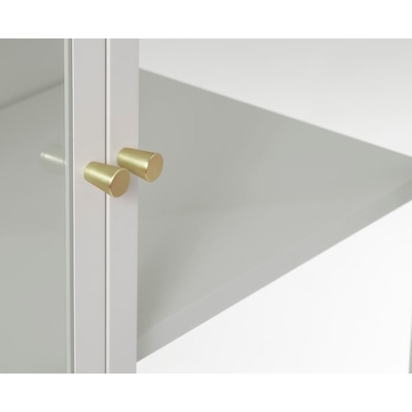 Vetrina bianca in metallo 88x132 cm Carmel - Unique Furniture-image-3