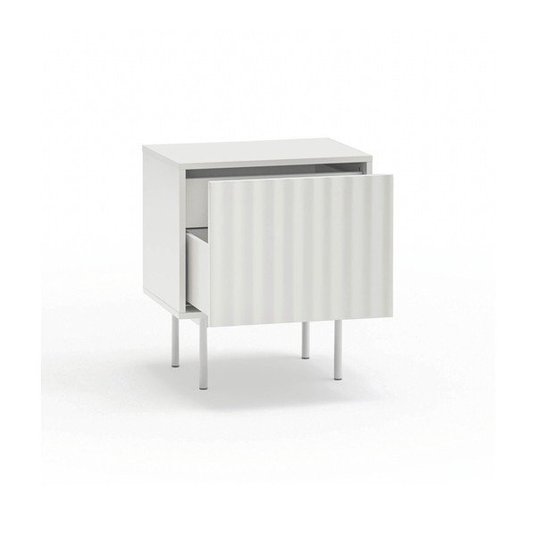 Comodino bianco opaco Sierra – Teulat-image-3