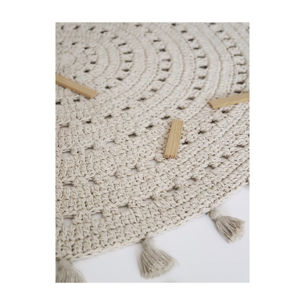 Tappeto per bambini crema ø 120 cm Nila Ecru - Nattiot-image-2