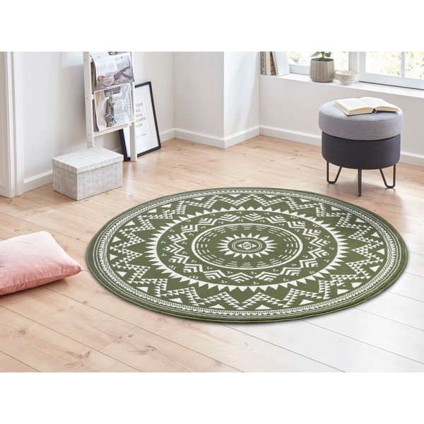 Tappeto rotondo verde ø 140 cm Valencia - Hanse Home-image-1