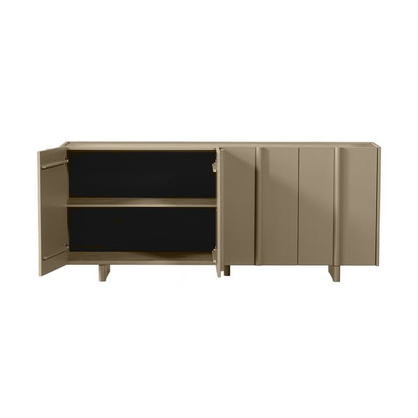 Cassettiera bassa beige in legno di pino 200x85 cm Basu - WOOOD-image-2