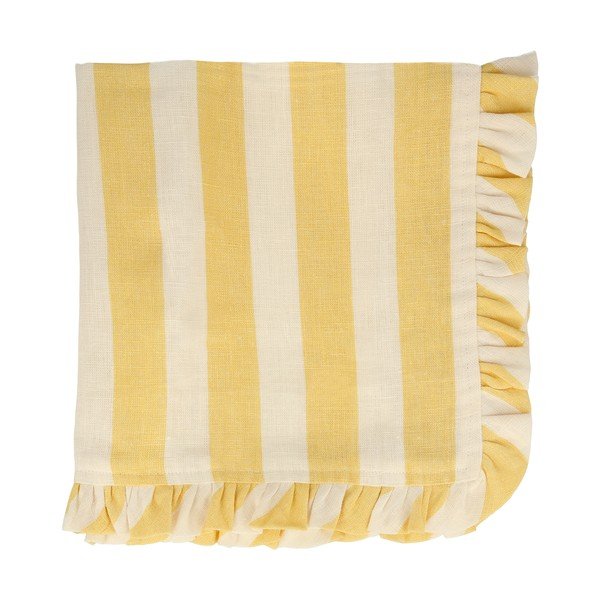 Tovaglioli in lino in set da 4 Stripe Ruffle - Meri Meri-image-3