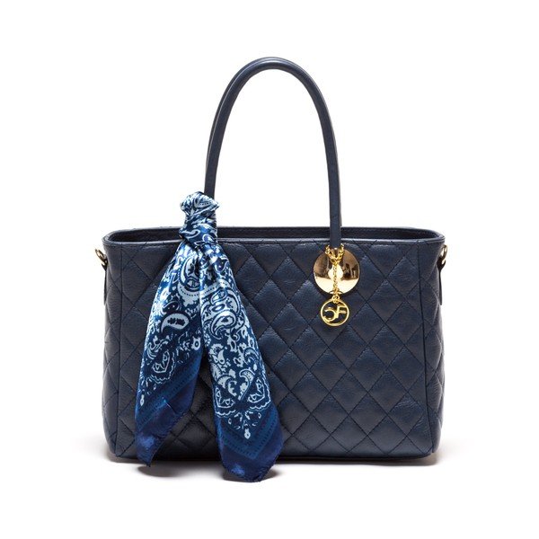 Kožená kabelka Carla Ferreri 2003 Blu