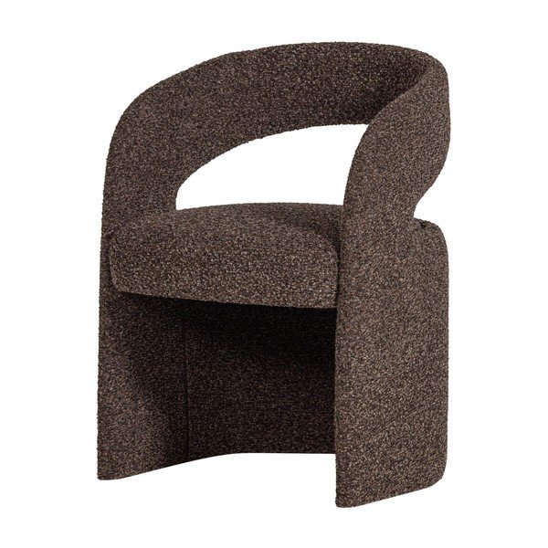 Sedia da pranzo marrone scuro imbottito con braccioli Lanor – WOOOD
