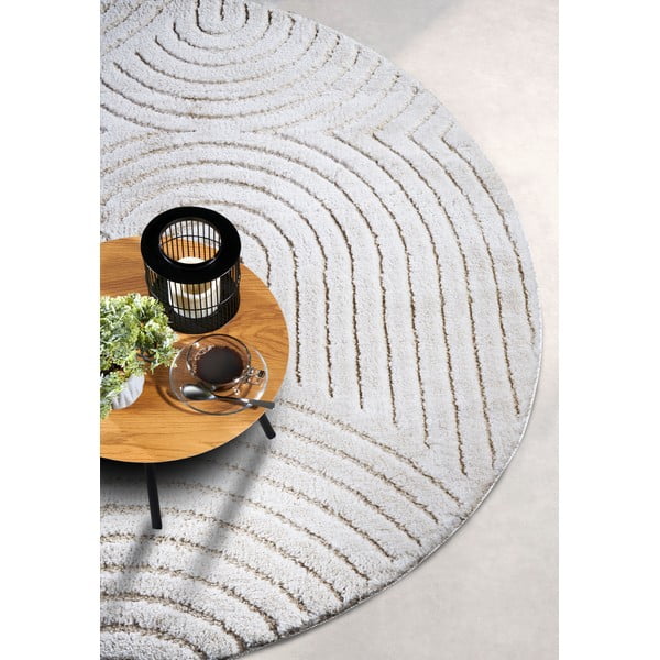 Tappeto rotondo bianco ø 200 cm Panglao New York White – Elle Decoration-image-2