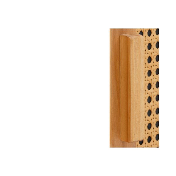 Cassettiera in legno di pino con ante in rattan , larghezza 170 cm Jolene - Støraa-image-3