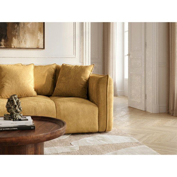Divano giallo con rivestimento in ciniglia Harlem – Bobochic Paris-image-2
