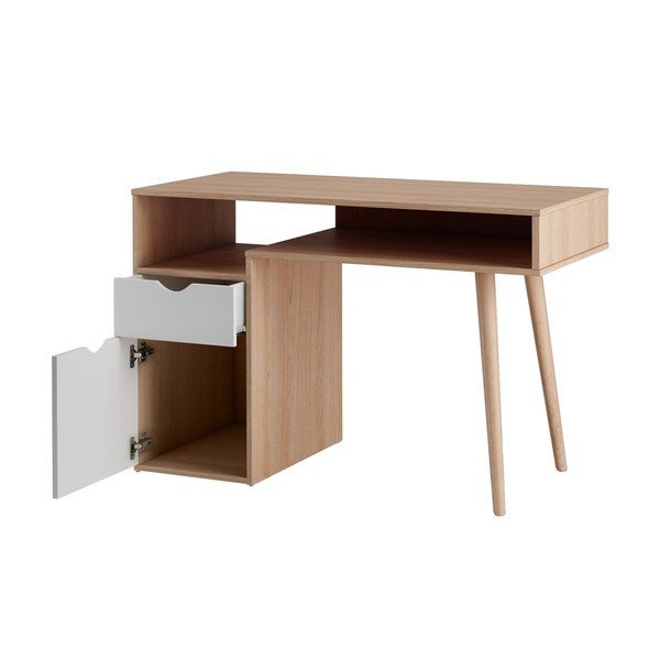 Tavolo da lavoro in rovere 55x120 cm Scandi - Støraa-image-4