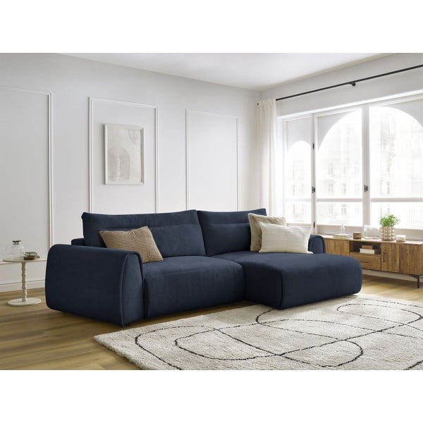 Divano angolare in blu scuro Aden – Bobochic Paris-image-1