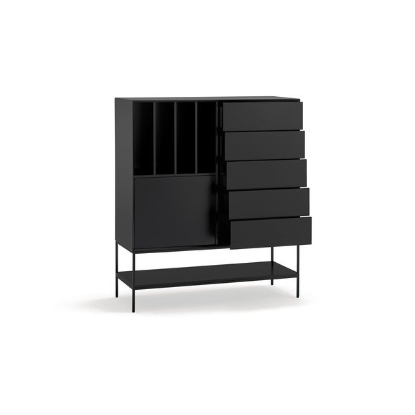 Armadietto nero 120x140x45 cm Platt – Teulat-image-4