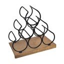 Portabottiglie per vino in legno/in metallo numero di bottiglie 6 Black – Orion