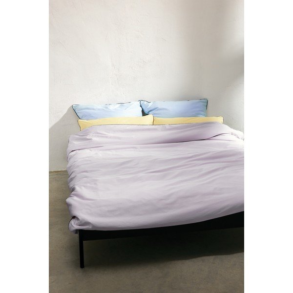 Copripiumino lavanda in raso di cotone per letto singolo 140x200 cm Oba – noo.ma-image-1