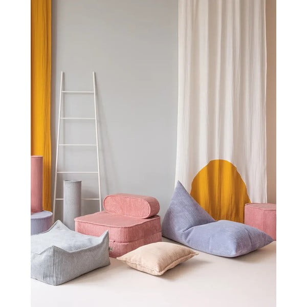 Cuscino per divano da bambini marrone chiaro con rivestimento in velluto a coste Bolster – Wigiwama-image-3