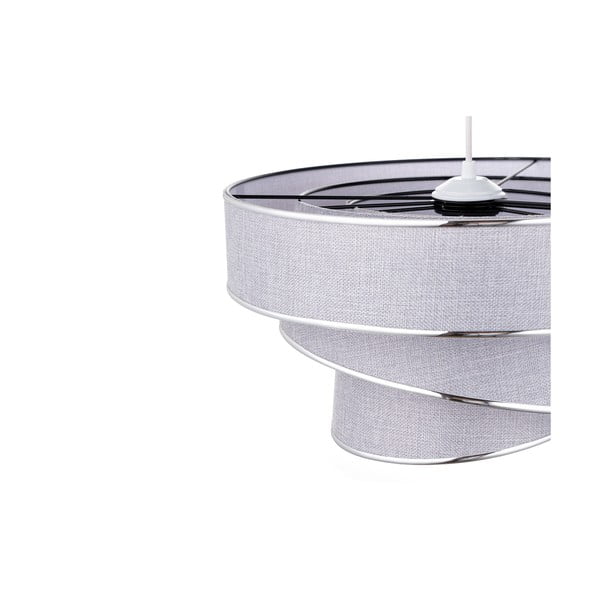 Lampadario grigio/argentato con paralume in tessuto ø 40 cm Couper – Opviq lights-image-2