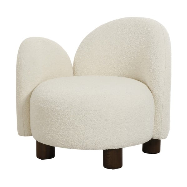 Poltrona bianca in tessuto bouclé Honolulu - House Nordic-image-2