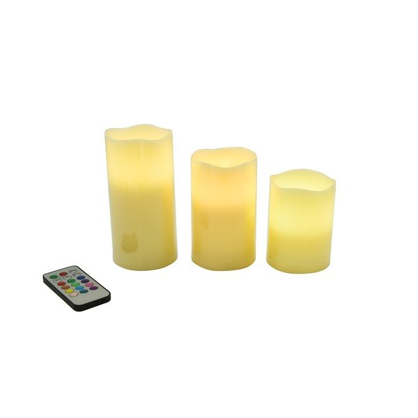 Set di 3 candele a a LED (altezza 10 cm) - Hilight