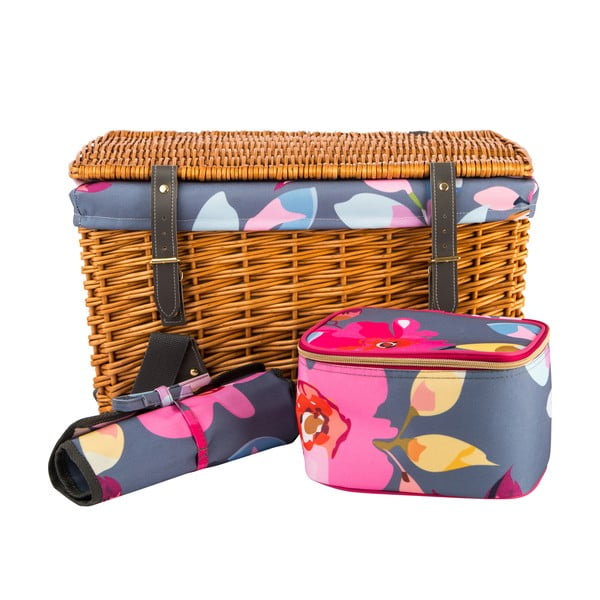 Proutěný piknikový koš s vybavením pro 4 osoby Navigate Basket-image-1