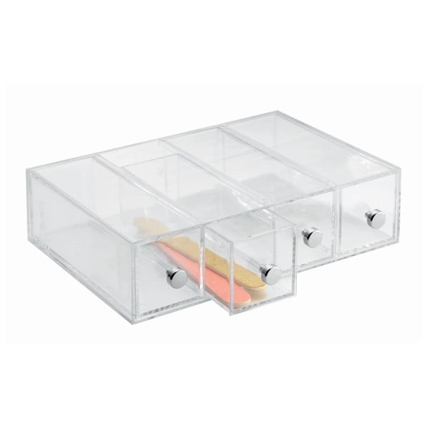 Contenitore trasparente con 4 cassetti Tower - iDesign-image-3
