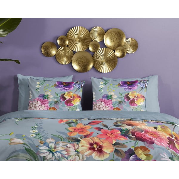 Biancheria da letto matrimoniale in cotone organico grigio Girasole, 200 x 220 cm Organic - Descanso-image-2