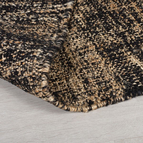 Tappeto nero in iuta tessuto a mano 160x230 cm Idris – Flair Rugs-image-4