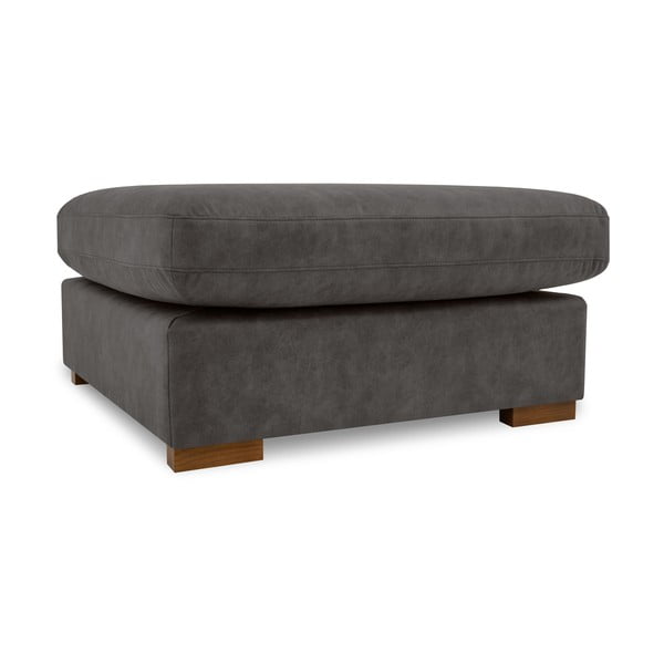 Poggiapiedi in similpelle antracite Hamburg - Scandic-image-4