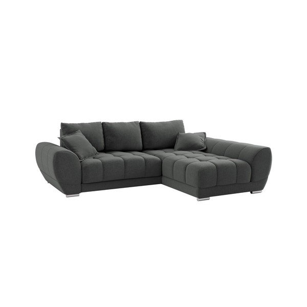 Tmavě šedá rozkládací rohová pohovka Windsor & Co Sofas Cloudlet, pravý roh