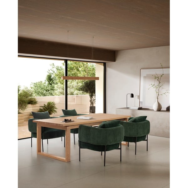 Tavolo da pranzo con piano effetto rovere 100x220 cm Rina – Marckeric-image-1